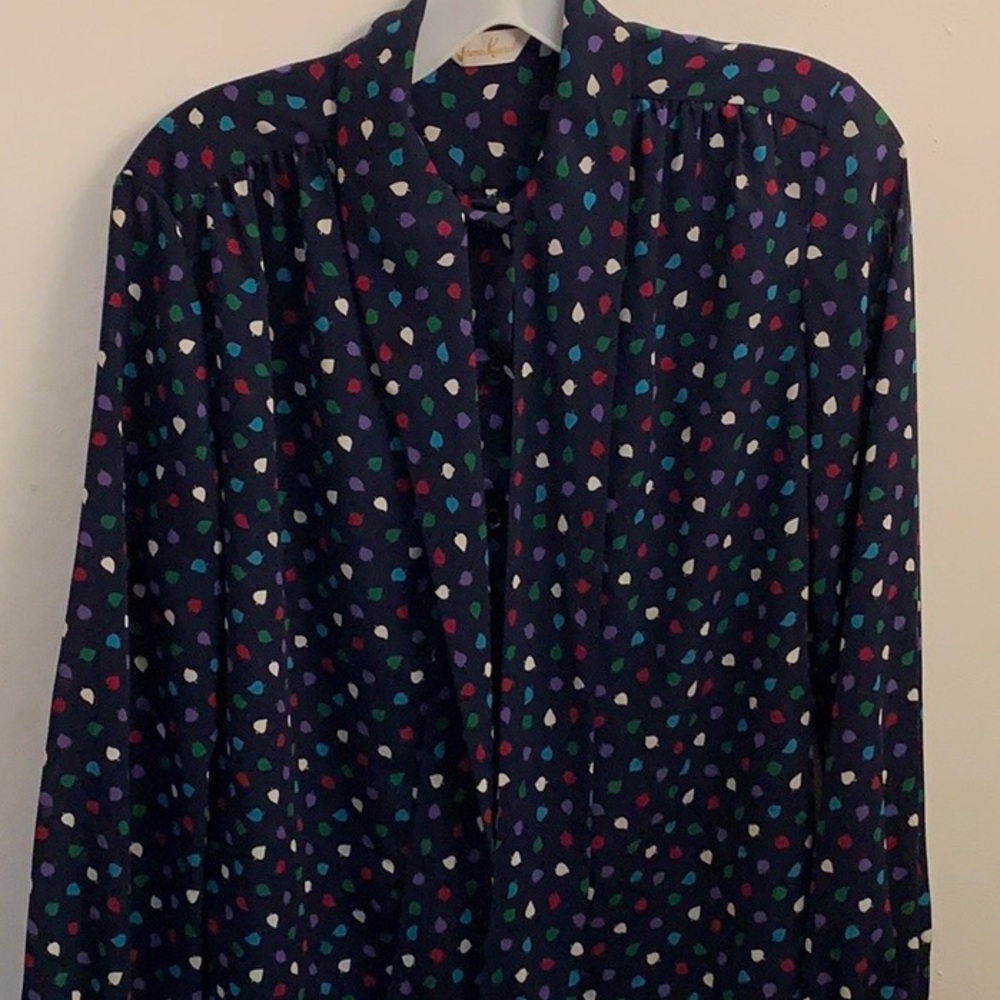 Navy Blue Blouse